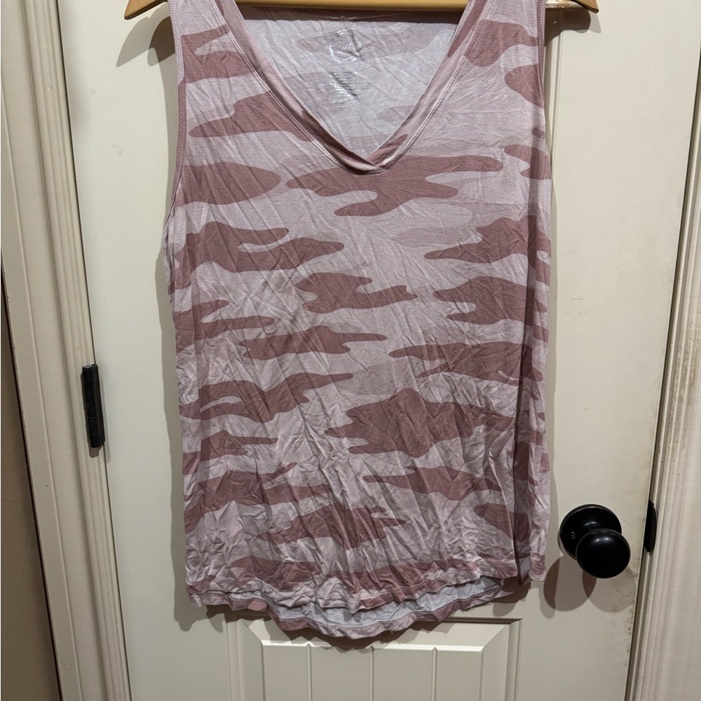 Camouflage Pink Sleeveless Top